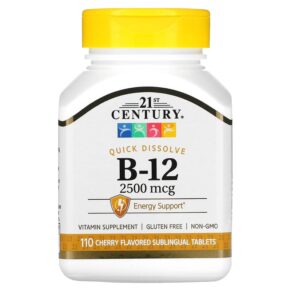 21st Century B-12 Cherry 2.500 mcg 110 Sublingual viên 740985271124