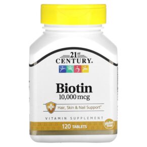 21st Century Biotin 10.000 mcg 120 viên 740985277577