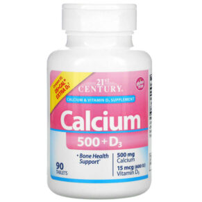 21st Century Calcium 500 + D3 15 mcg (600 IU) 90 viên 740985275191