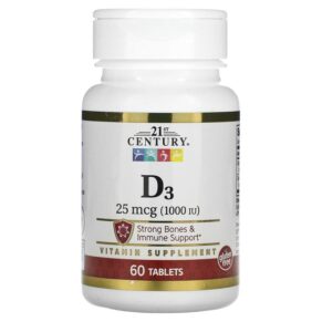 21st Century D3 25 mcg (1.000 IU) 60 viên 740985280300