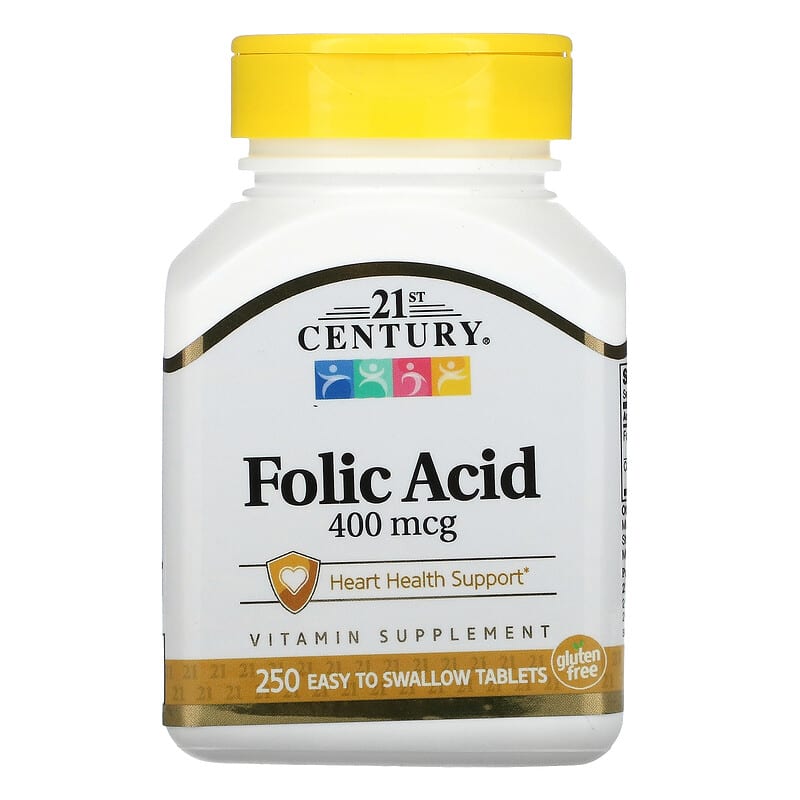 21st Century Folic Acid 400 mcg 250 Easy to Swallow Tablets 1 21st Century Folic Acid 400 mcg 250 viên 740985213773