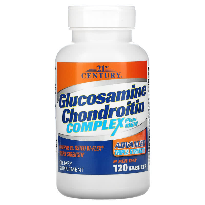 21st Century Glucosamine Chondroitin Complex Plus MSM Advanced Triple Strength 120 Tablets 1 21st Century Glucosamine Chondroitin Complex Plus MSM Advanced Triple Strength 120 viên 740985274385