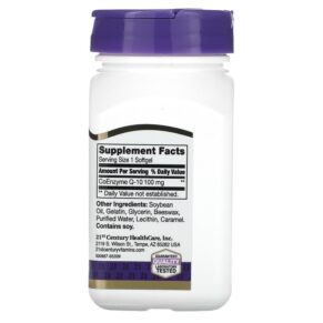 21st Century Liquid Filled CoQ-10 100 mg 90 Rapid Release Softgels 740985274132