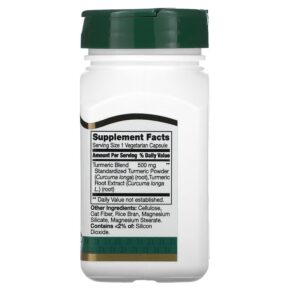 21st Century Turmeric Complex 500 mg 60 Vegetarian Capsules 740985278444