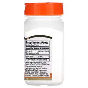 21st Century Vitamin C with Rose Hips 500 mg 110 Tablets 740985210024