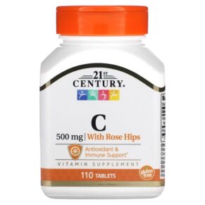 21st Century Vitamin C + Rose Hips 500 mg 110 viên 740985210024