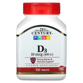 21st Century Vitamin D3 10 mcg (400 IU) 100 viên 740985226612