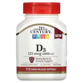 21st Century Vitamin D3 125 mcg 110 viên 740985280591