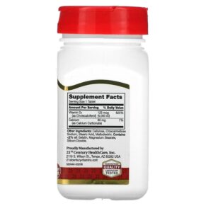 21st Century Vitamin D3 125 mcg (5.000 IU) 110 Tablets 740985272886