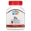 21st Century Vitamin D3 25 mcg (1.000 IU) 300 viên 740985272923
