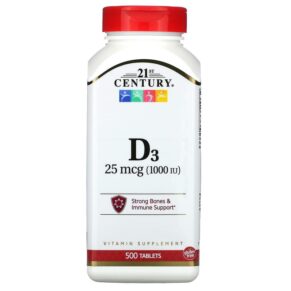 21st Century Vitamin D3 25 mcg (1.000 IU) 500 viên 740985271391