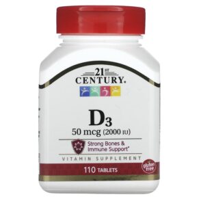 21st Century Vitamin D3 50 mcg (2.000 IU) 110 viên 740985271117