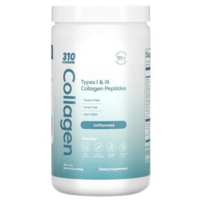 310 Nutrition Collagen Type I & ll Collagen Peptides Unflavored 10.9 oz (309 g) 810018831677