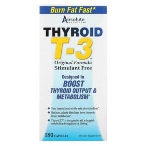 Absolute Nutrition Thyroid T-3 Original Formula 180 viên 708235088571