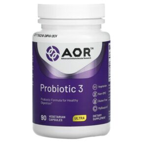 Advanced Orthomolecular Research AOR Probiotic 3 90 viên 624917089998