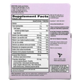 AirBorne Immune Support Supplement Elderberry 2 Tubes 10 Effervescent Tablets Each 647865903789