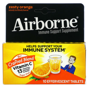 AirBorne Immune Support Supplement Zesty Orange 10 Effervescent viên 647865100010