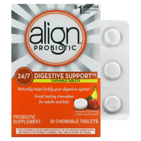 Align Probiotics 24/7 Digestive Support Banana Strawberry 24 viên 037000961680
