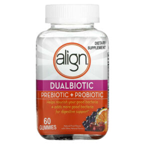 Align Probiotics Dualbiotic Prebiotic + Probiotic Natural Fruit 60 viên 037000779377
