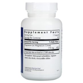 Allergy Research Group Magnesium Citrate 90 Vegetarian Capsules 713947702400
