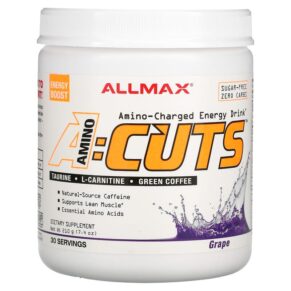 ALLMAX ACUTS Amino-Charged Energy Drink Grape 7.4 oz (210 g) 665553226828