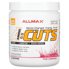 ALLMAX ACUTS Amino-Charged Energy Drink Pink Lemonade 7.4 oz (210 g) 665553225357