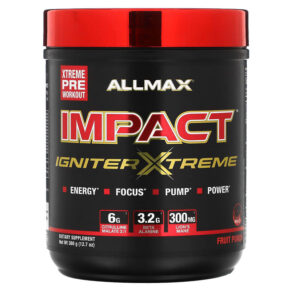 ALLMAX IMPACT Igniter Xtreme Pre-Workout Fruit Punch 12.7 oz (360 g) 665553229324