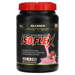 ALLMAX Isoflex Pure Whey Protein Isolate Strawberry 2 lbs (907 g) 665553121321