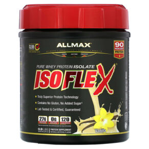 ALLMAX Isoflex Pure Whey Protein Isolate Vanilla 0.9 lbs (425 g) 665553223674