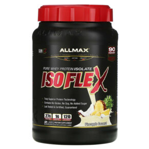 ALLMAX Isoflex Pure Whey Protein Isolate (WPI Ion-Charged Particle Filtration) Pineapple Coconut 2 lbs (907 g) 665553224923