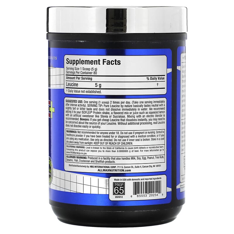 ALLMAX Leucine+ 14.11 oz (400 g) 8 Thành phần vi chất ALLMAX Leucine+ 14.11 oz (400 g) 665553202549