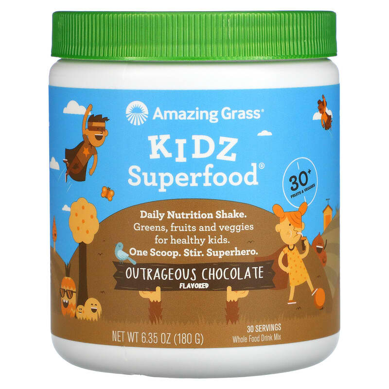 Amazing Grass Kidz Superfood Outrageous Chocolate 6.35 oz (180 g) 1 Amazing Grass Kidz Superfood Outrageous Chocolate 6.35 oz (180 g) 829835543731