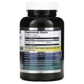 Amazing Nutrition Alpha Lipoic Acid 600 mg 120 Capsules 3 Amazing Nutrition Alpha Lipoic Acid 600 mg 120 Capsules 810180021265