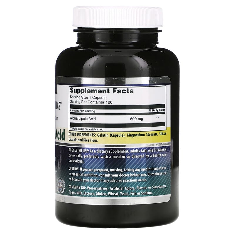 Amazing Nutrition Alpha Lipoic Acid 600 mg 120 Capsules 8 Thành phần vi chất Amazing Nutrition Alpha Lipoic Acid 600 mg 120 viên 810180021265
