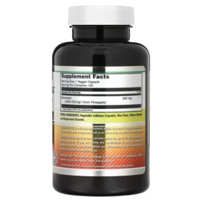 Amazing Nutrition Bromelain 500 mg 120 Veggie Capsules 819209021330