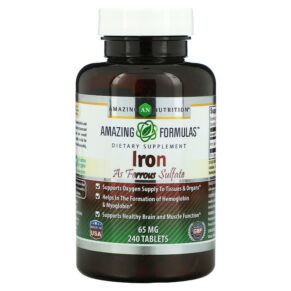 Amazing Nutrition Iron As Ferrous Sulfate 65 mg 240 viên 810180022972