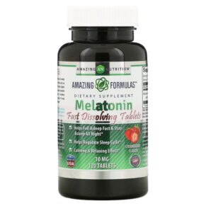 Amazing Nutrition Melatonin Strawberry 10 mg 120 viên 819209024751