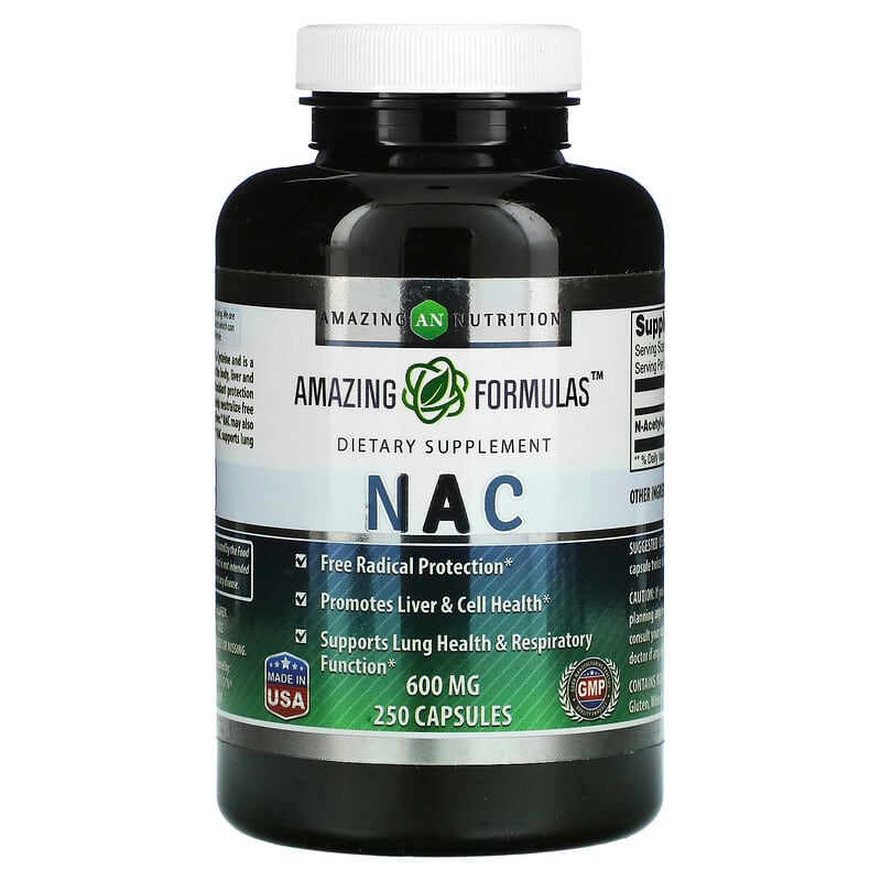 Amazing Nutrition NAC 600 mg 250 Capsules 1 Amazing Nutrition NAC 600 mg 250 viên 810180026192
