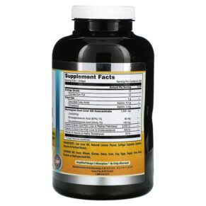 Amazing Nutrition Norwegian Cod Liver Oil Lemon 1.000 mg 250 Softgels 810180021098