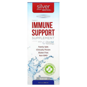 American Biotech Labs Silver Biotics Daily Immune Support Supplement + SilverSol Technology 32 fl oz (946 ml) 831060001320
