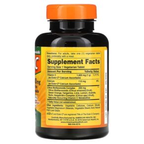 American Health Ester-C with Citrus Bioflavonoids 1.000 mg 120 Vegetarian Tablets 076630169820