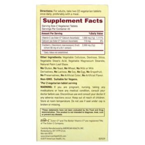 American Health Ester-C with Cranberry 90 Vegetarian Tablets 076630292399