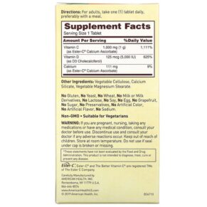 American Health Ester-C with D3 60 Vegetarian Tablets 076630347105