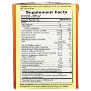 American Health Ester-C Effervescent Natural Orange Flavor 1.000 mg 21 Packets 0.35 oz (10 g) Each 076630588805