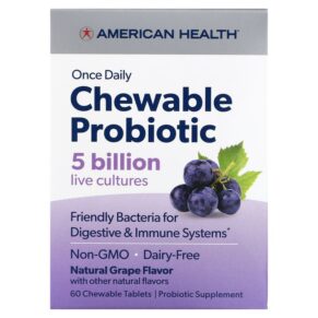 American Health Once Daily Probiotic Natural Grape 5 Billion CFU 60 viên 076630300780