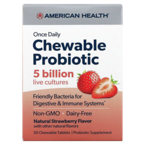 American Health Once Daily Probiotic Natural Strawberry 5 Billion CFU 30 viên 076630300551