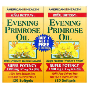 American Health Royal Brittany Evening Primrose Oil 1.300 mg 2 Bottles 120 viên 076630032339