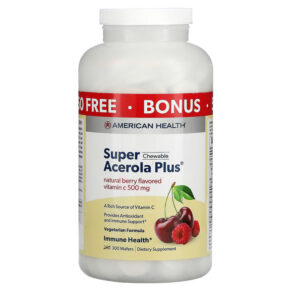 American Health Super Acerola Plus Natural Berry 500 mg 300 bánh 076630111041