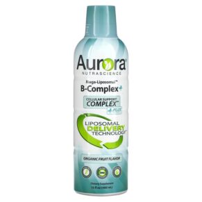 Aurora Nutrascience Mega-Liposomal B-Complex+ Organic Fruit 16 fl oz (480 ml) 628504648247