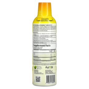 Aurora Nutrascience Mega-Liposomal Curcumin+ Organic Fruit 450 mg 16 fl oz (480 ml) 628504648049